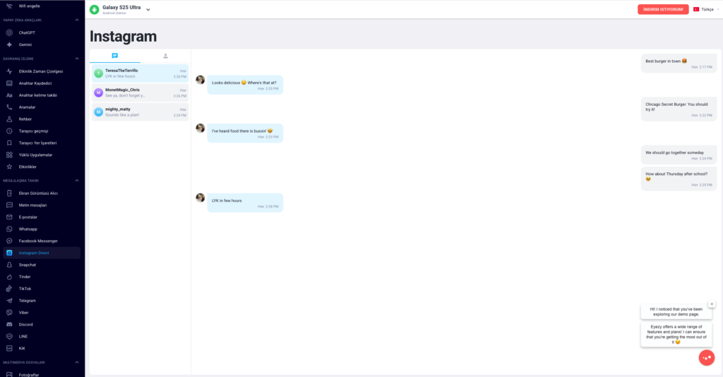 eyezy sosyal medya izleme